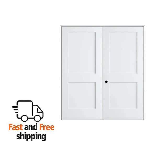 MMI DOOR Shaker Flat Panel 36 in. x 80 in. Right Hand Active
