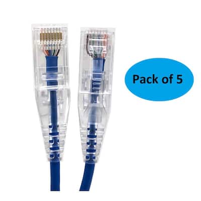 Inc Micro Connectors Blue E08-007BL 7 feet Cat 6 Molded Snagless UTP RJ45 Networking Patch Cable 