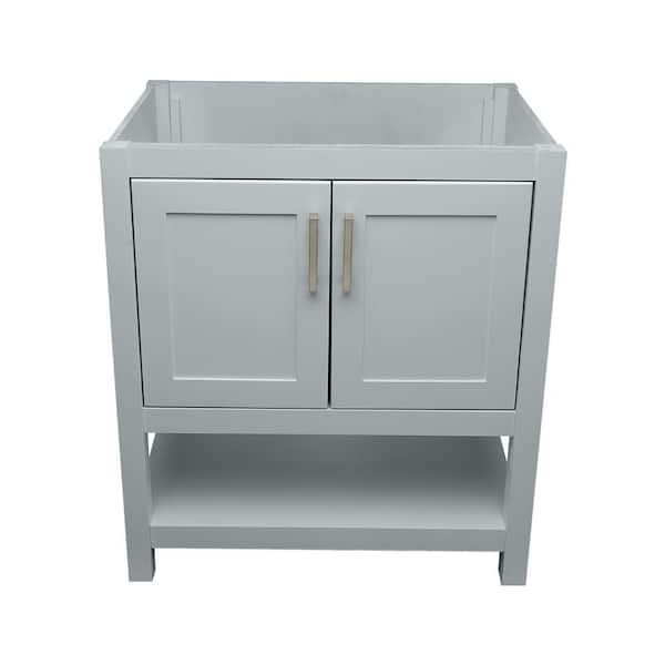 Ella Taos 31 in. W x 22 in. D x 35 in. H Bath Vanity Cabinet without Top in Grey