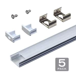 RibbonFlex Aluminum LED Tape Light Flat Channel and Diffuser System Mounting Hardware (5-Pack)