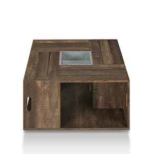 Richwood 31.5 in. Reclaimed Oak Square Wood Coffee Table with Storage