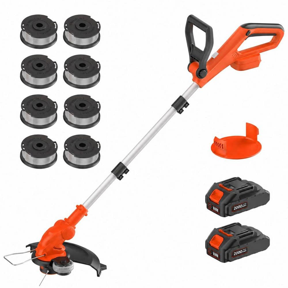 12 Inch Plastic Cordless Electric String Trimmer 1 Piece with Edger Function Foldable Adjustable Shaft Orange price history on PriceWatchPro