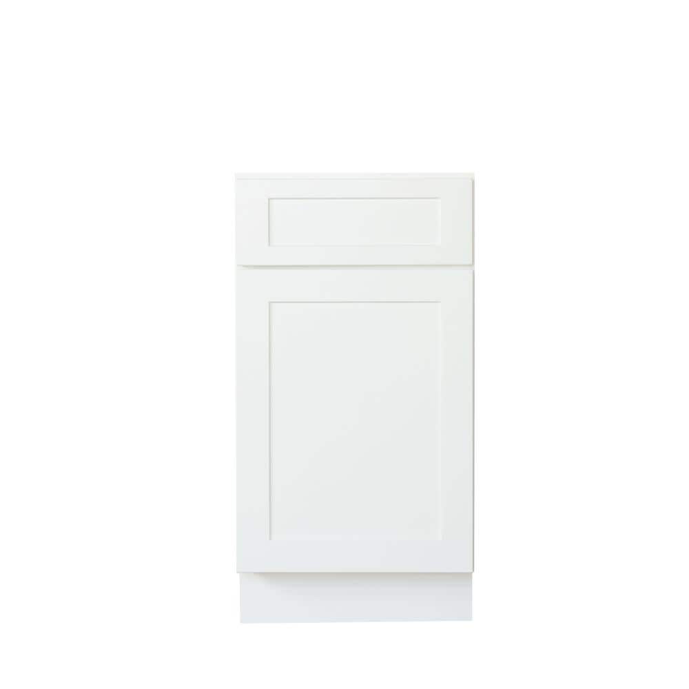 Bremen Ready to Assemble 15x34.5x24 in. Shaker Base Cabinet with 1 Door and 1 Drawer in White price history on PriceWatchPro