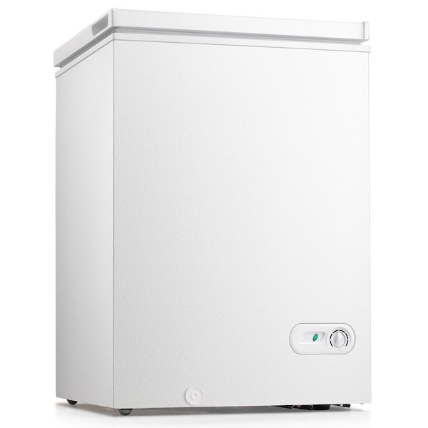 COWSAR 21.18 in. 3.5 cu. ft. Chest Freezer Manual Defrost in White with Garage Ready