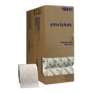 Envision White Embossed Bathroom Tissue 1-Ply (550 Sheets Per Roll)