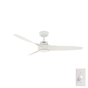 Mosley 52 in. Ceiling Fan White Indoor/Outdoor Fresh with Wall Control Included For Patios or Bedrooms