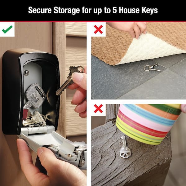 Master Lock Key Lock Box for Knobs and Lever Door Handles, Adjustable  Shackle and Resettable Combination 5420D - The Home Depot