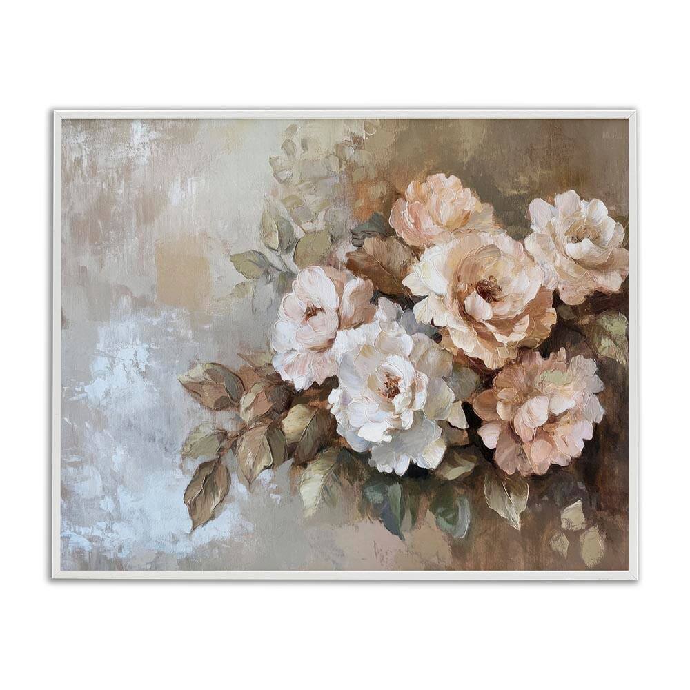 Pastel Budding Blooms by Petal Prints Design White Framed Nature Giclee Art Print 11 in. x 14 in. price history on PriceWatchPro