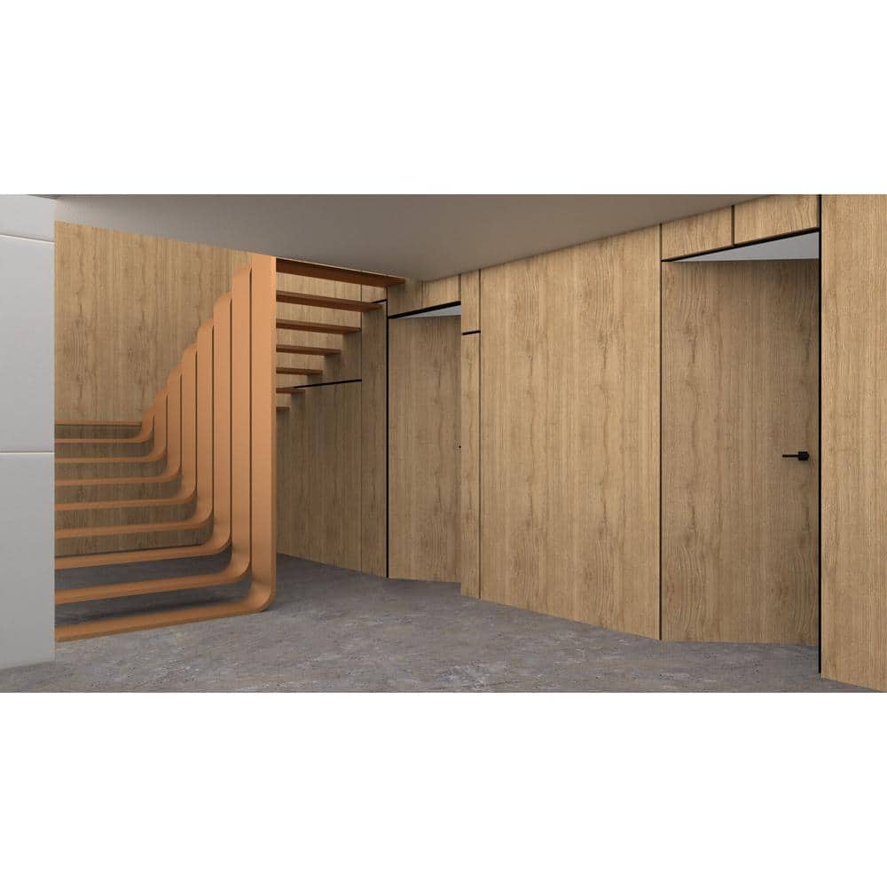 36 in. x 84 in. Unassembled Left-Hand/Inswing Wood Noce Color Flush Mount Hidden Door with Silver Hinge Finish price history on PriceWatchPro