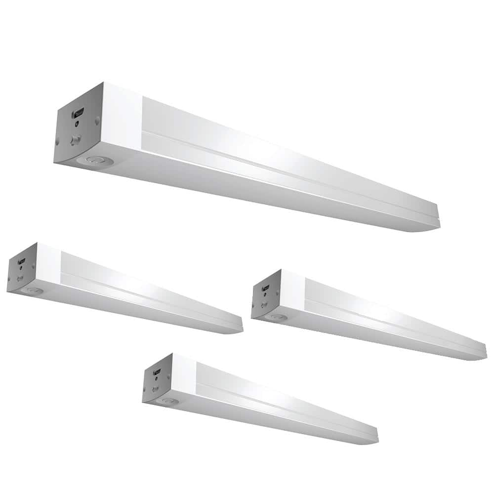 12.5 in. Battery Operated LED White Rechargeable 4000K Cool White Under Cabinet Light (4-Pack) -  Feit Electric, UCL12.5840BAT/4