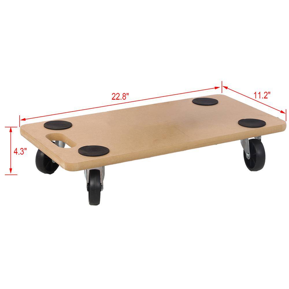Heavy Duty Wood Furniture Moving Dolly with Wheels, 500 lbs Capacity, 4-Pack