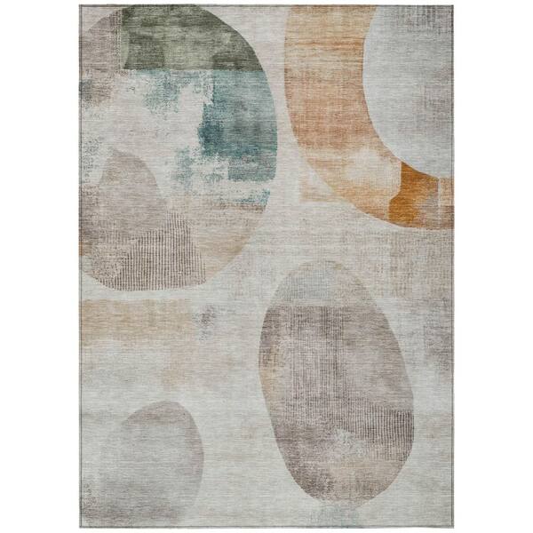 Chantille Machine Washable Indoor/Outdoor Abstract ACN2815 Ivory 10 ft. x 14 ft. Area Rug