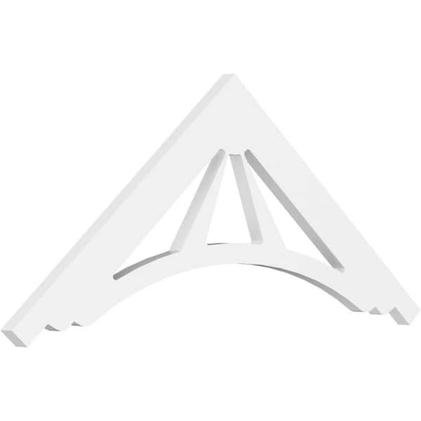 Ekena Millwork 1 in. x 36 in. x 15 in. (10/12) Pitch Stanford Gable Pediment Architectural Grade PVC Moulding
