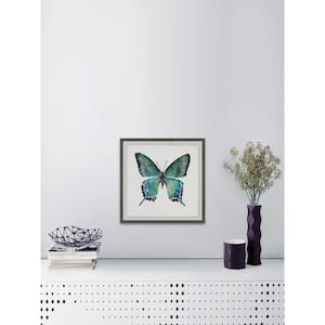18 in. H x 18 in. W "Watercolor Butterfly" by Marmont Hill Art Collective Framed Printed Wall Art