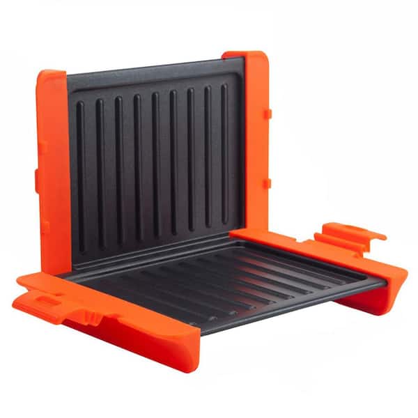 Orange Nonstick Microwave Sandwich Maker with Thermal Material Technology for Grilled Cheese, Paninis, and Quesadillas