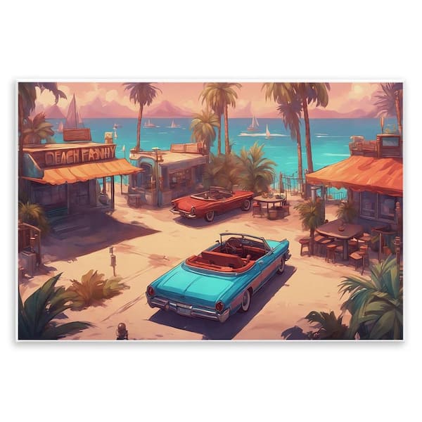 Stupell Industries Bright Beach Hues View by Noah Bay Unframed Typography Graphic Art Print 13 in. x 19 in.