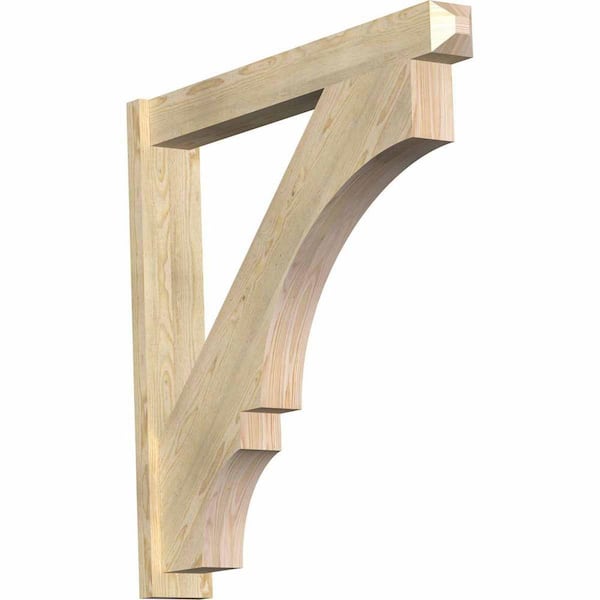 Ekena Millwork 6 in. x 42 in. x 42 in. Balboa Craftsman Rough Sawn Douglas Fir Outlooker