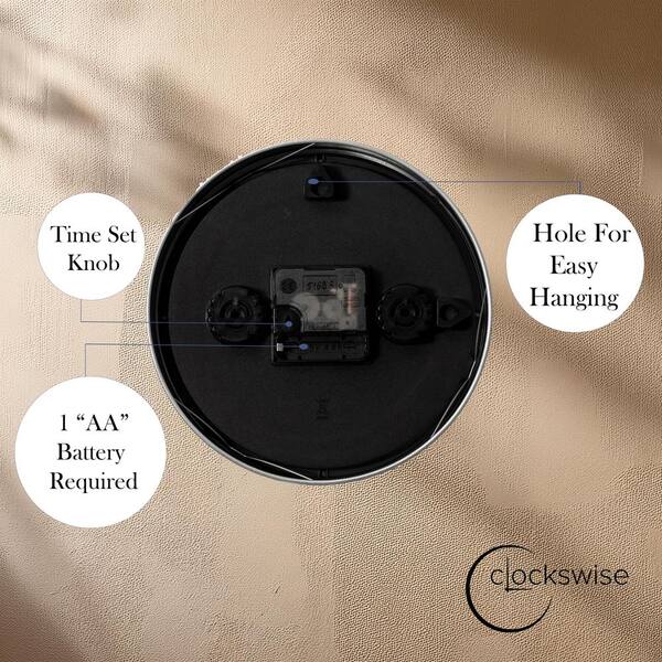 Reloj De Pared Redondo 8 Pulgadas Sin Ruido - Pack De 2 Unidades, Diseño Moderno Y Silencioso Para Salón, Cocina U Oficina