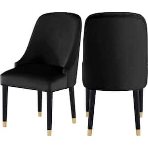 Serenity Velvet Black Side Chairs (Set of 2)