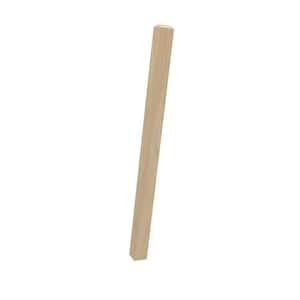 Stair Parts 4001 66 in. x 3-1/2 in. Unfinished Poplar Square Craftsman Landing Newel Post for Stair Remodel