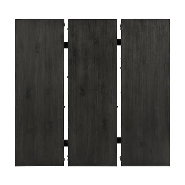 Jemini Trinity Mid Table 600x600x735mm Grey Oak/Black KF823452
