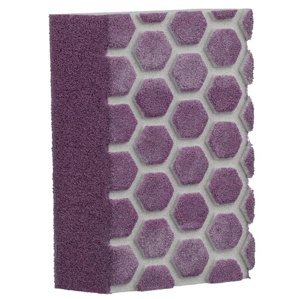 Pro Grade Precision 2.5 in x 4.5 in. x 1 in. Medium 180 Grit 3-in-1 Sanding Sponge (1-Pack)