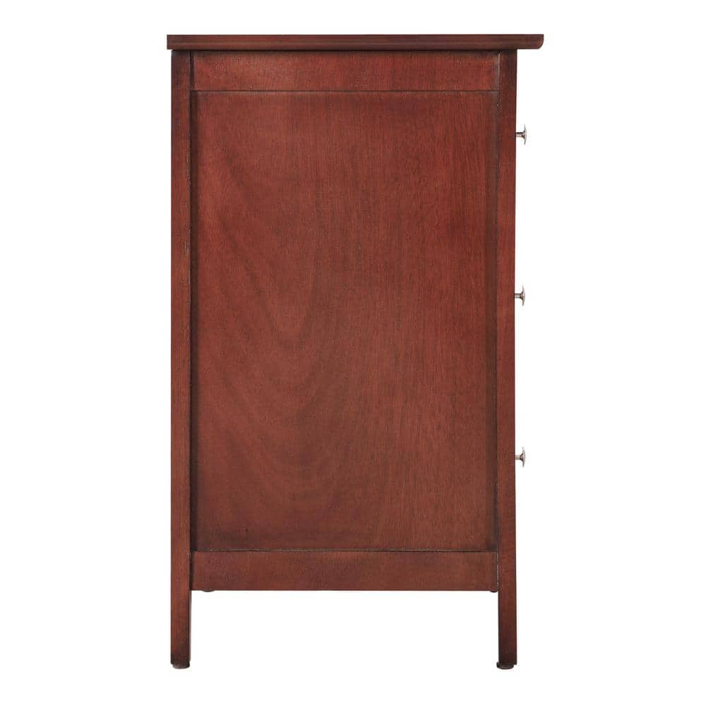 Daniel Cherry 3-Drawer Solid Wood Nightstand