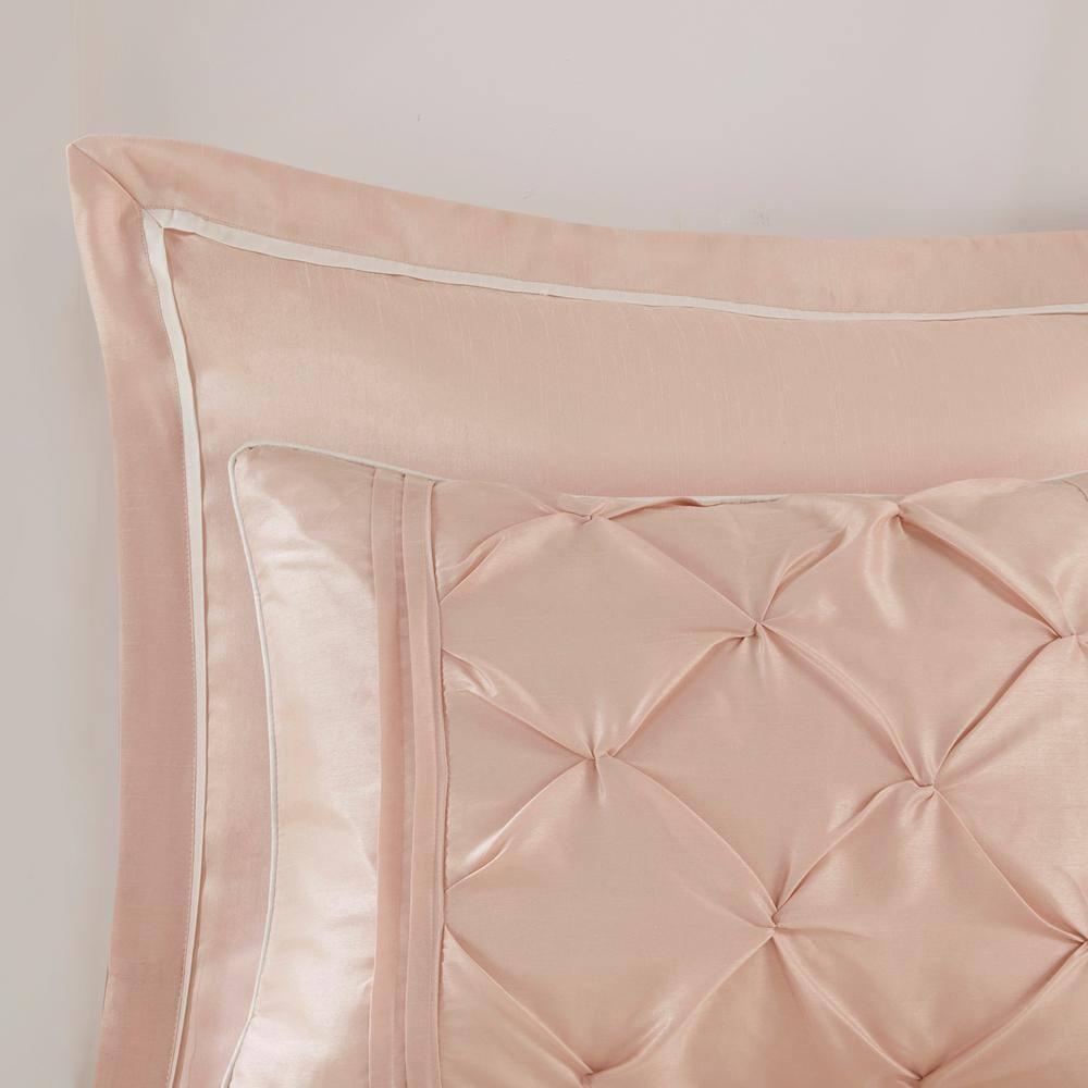 Blush Microfiber California King Down Alternative Bedding Set