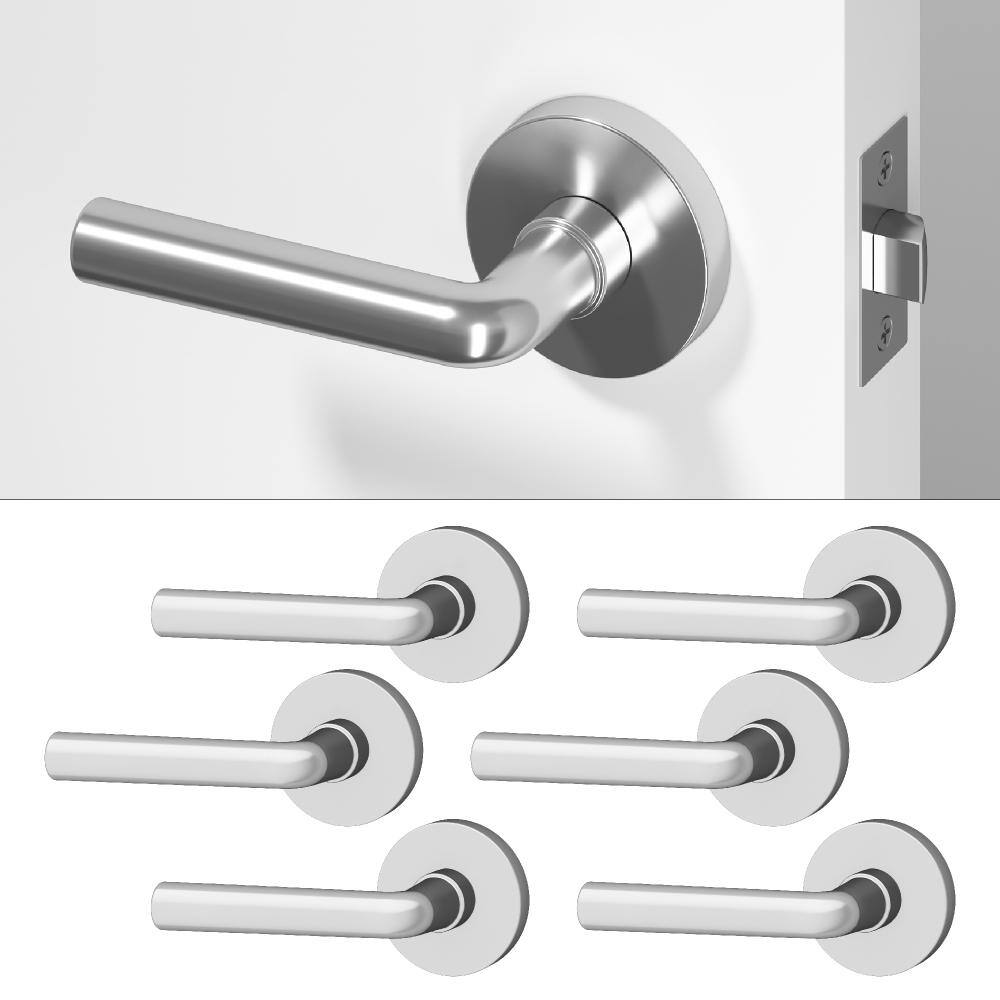 Arc Metal Chrome Passage Hall/Closet Round Door Handle with Round Rosette 6-Pack price history on PriceWatchPro