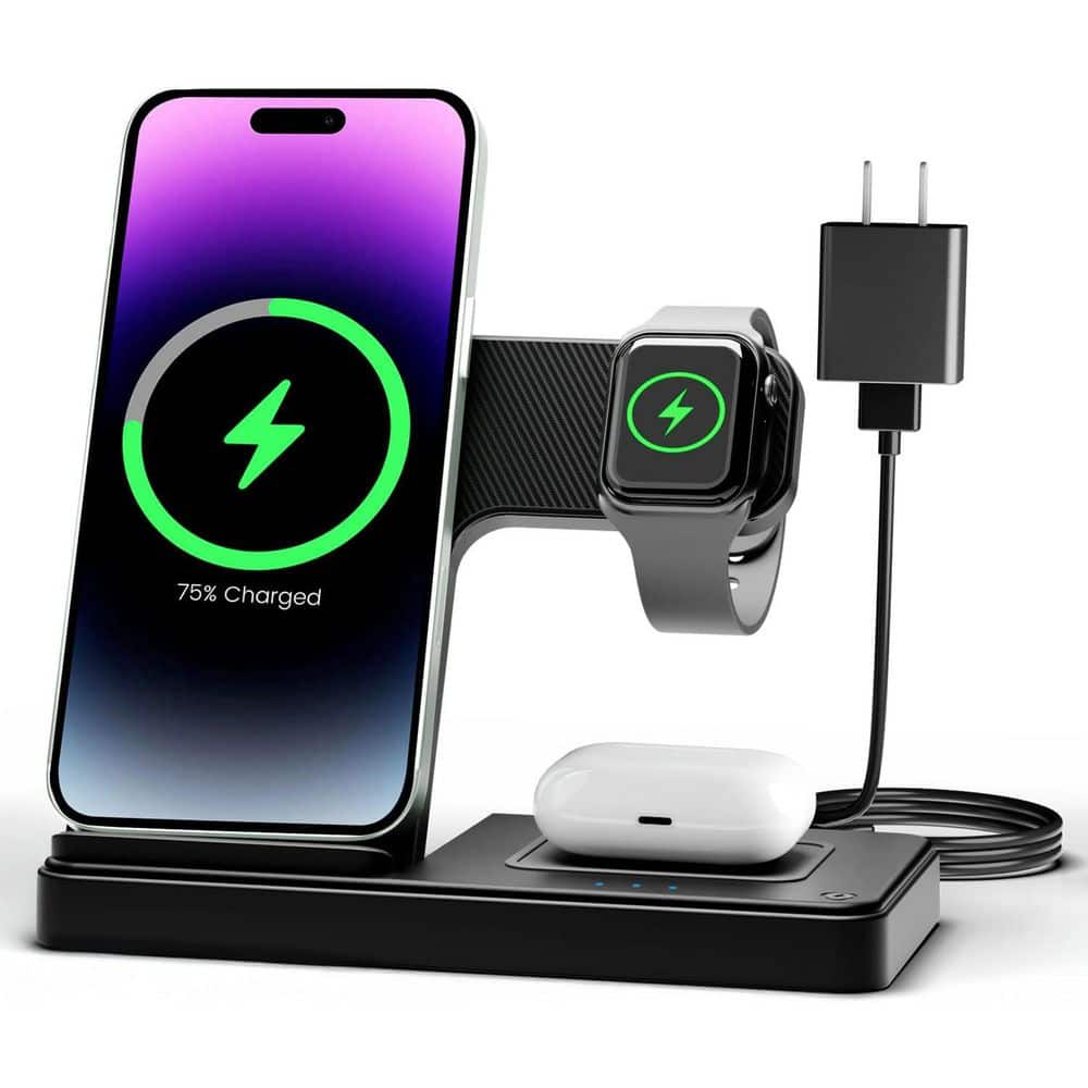 Wireless Charger iPhone Charging Station: 3 in 1 Charger Stand Multiple Devices for Apple price history on PriceWatchPro