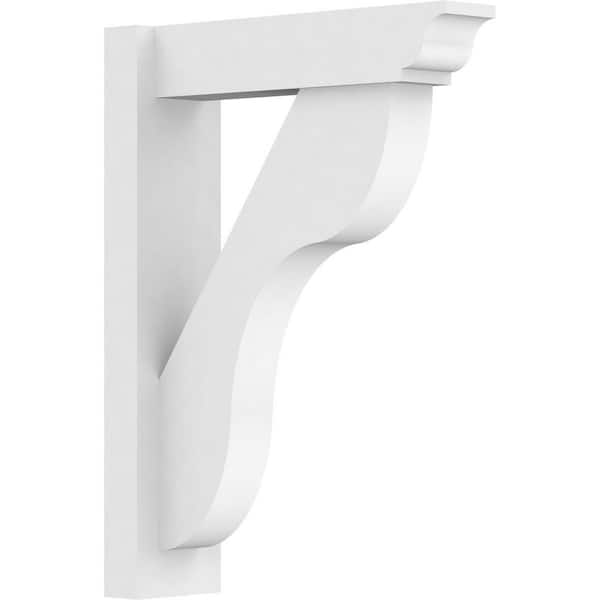 Ekena Millwork Carmel 5 in. W x 24 in. H x 18 in. D Signature Urethane Polyurethane Outlooker with Traditional Ends