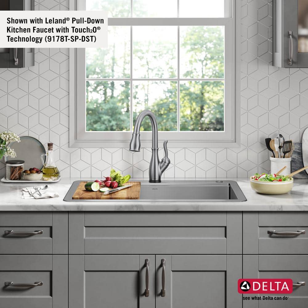 Delta 33" Stainless Steel Double Bowl Drop-In Kitchen Sink