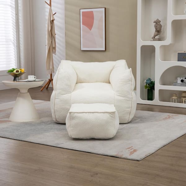 Bean bag chair and ottoman set discount