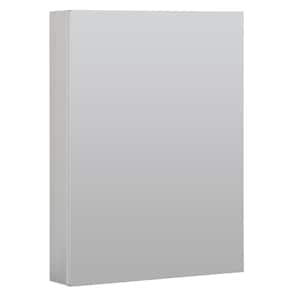 23 in. W x 30 in. H Small Rectangular Silver Glass Soft Recessed/Surface Mount Medicine Cabinet with Mirror