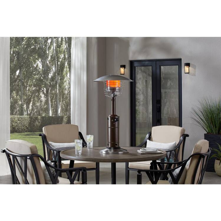 Hampton Bay 11000 BTU Powder Coat Tabletop Patio Heater Home Depot