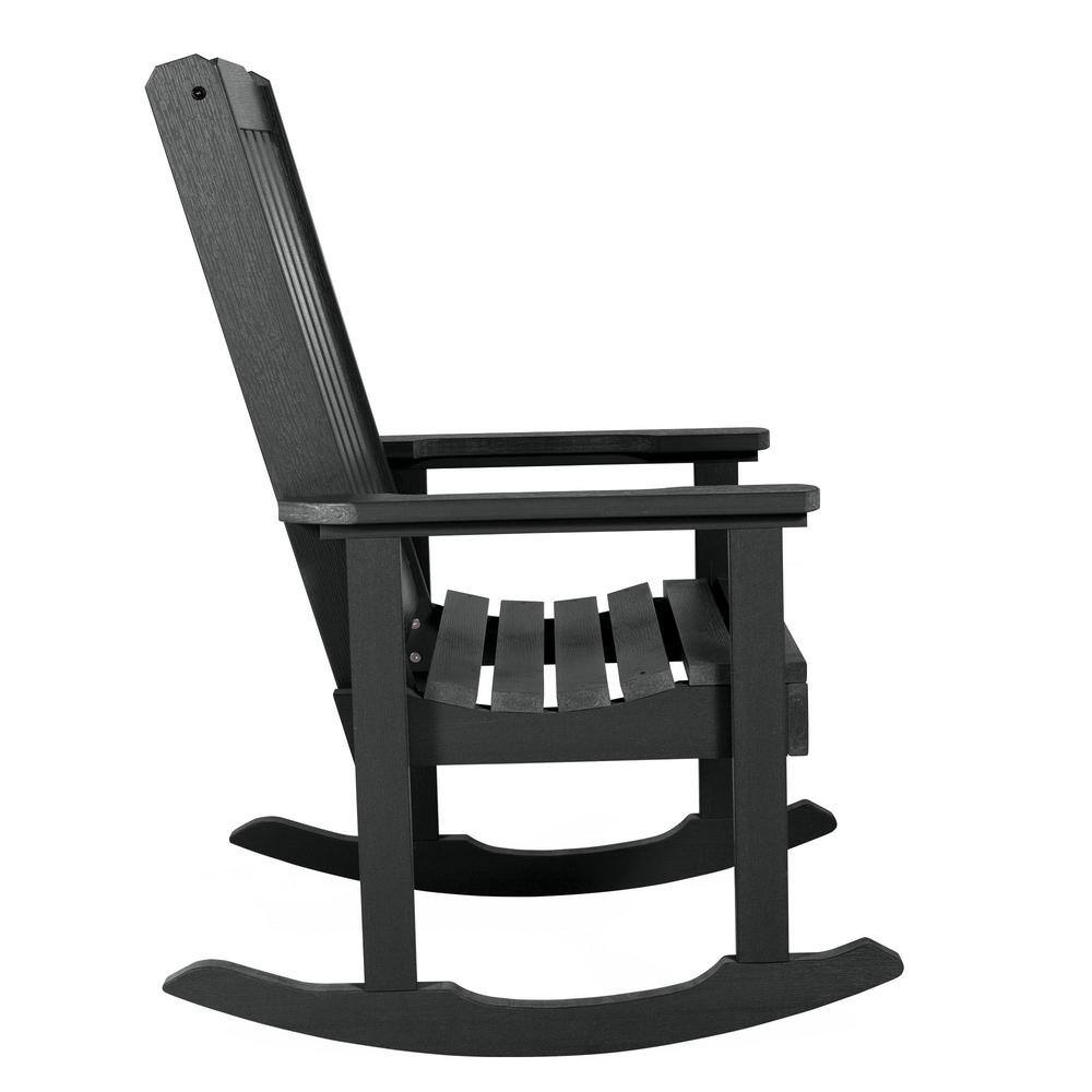 Lehigh Traditional Black Rocking Chair with NatureTex Finish