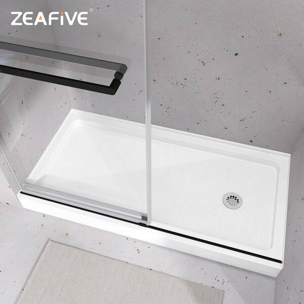 Zeafive Zeno 60 in. L x 30 in. W Acrylic Alcove Shower Pan Base