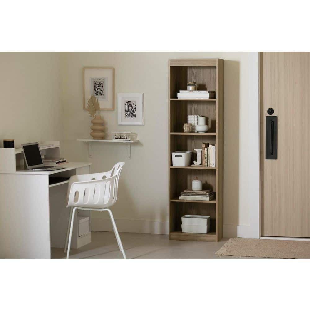 White Wood Computer Desk with Hutch and Drawer