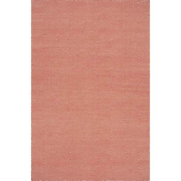 nuLOOM Agoja Contemporary Diamonds Rust Doormat 3 ft. x 5 ft. Indoor Area Rug