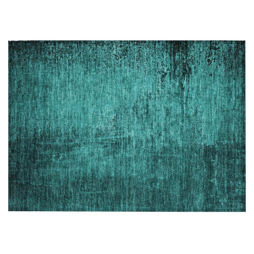 Teal 2 ft. x 3 ft. Woven Abstract Rectangle Indoor/Outdoor Area Rug price history on PriceWatchPro