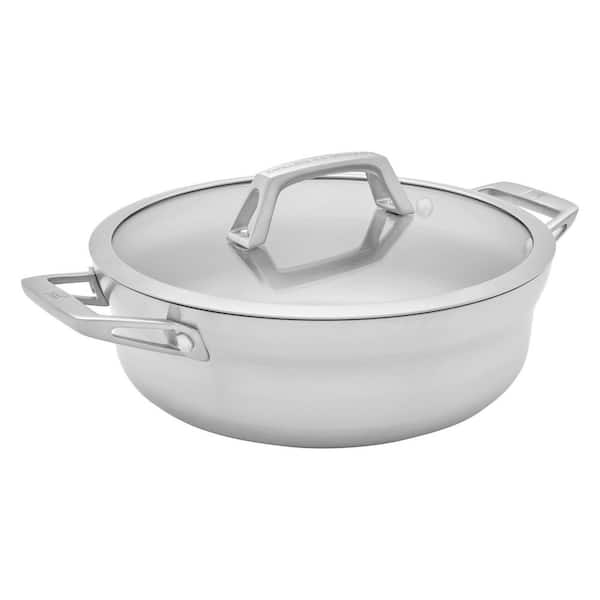 Motion 10-in Stainless Steel Chef's Frying Pan with Lid