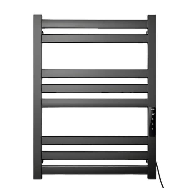 Heated Towel Warmer Rack for Bathroom Electric Wall Mounted 8 Bars, Aluminum Alloy Towel Warmer, Overheat Protection