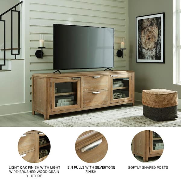 Signature DESIGN BY ASHLEY Rencott Brown TV Stand Fits TV's up to