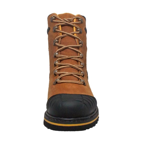 Boots Steel toe work mens new size 7M steel Dexter Work thick heel padding laces Justin Drywall Steel Toe Waterproof Mens Work Boot | Big  main image 4