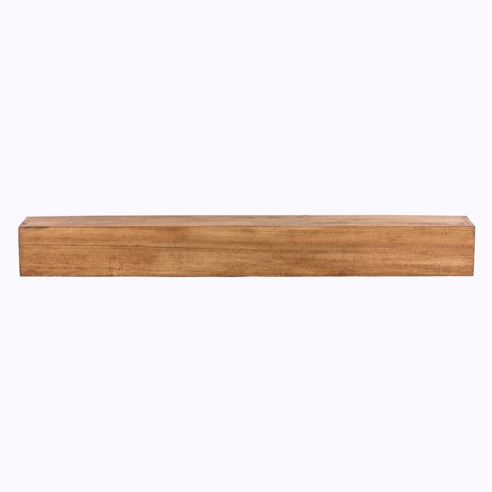 Unfinished Natural Wood Fireplace Mantel Shelf, 36" x 6.25"