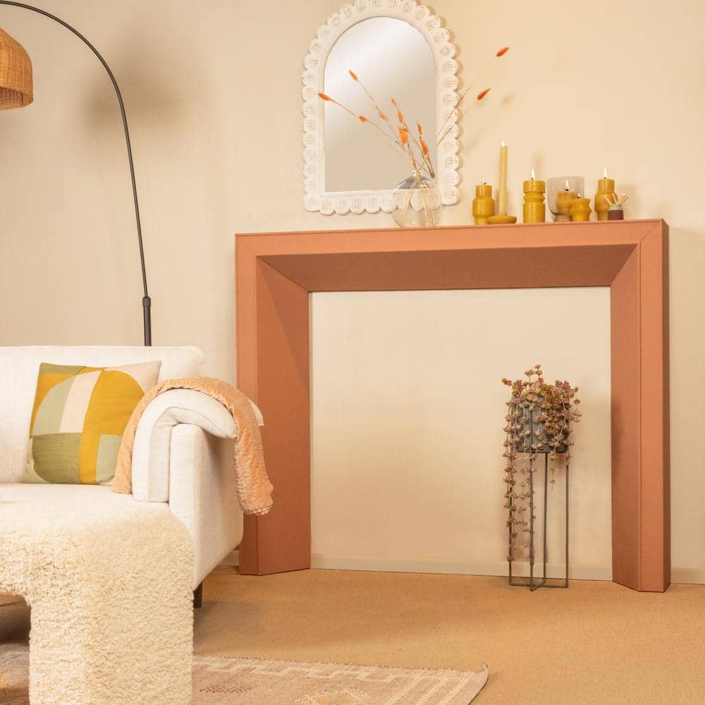 Ezra White MDF Modern Fireplace Mantel