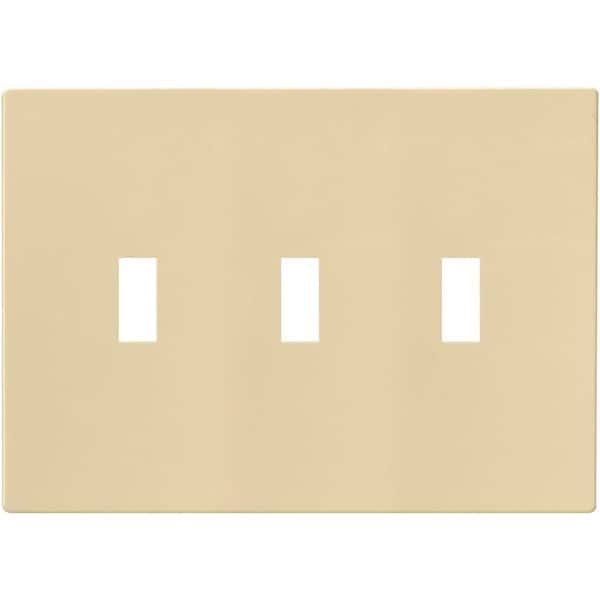 Eaton Ivory 3-Gang Toggle Wall Plate (1-Pack)