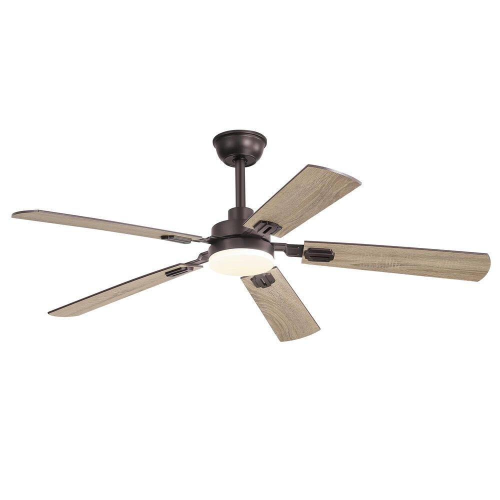 52 Inch Indoor/Outdoor Downrod Mount Walnut Ceiling Fan with Light and Remote Control,6 Speeds, 3CCT price history on PriceWatchPro