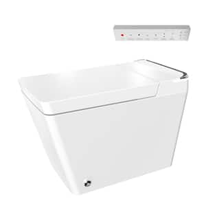 Square Bidet Toilet 1 GPF in White with Adjustable Sprayer Settings, Heated, Soft Close