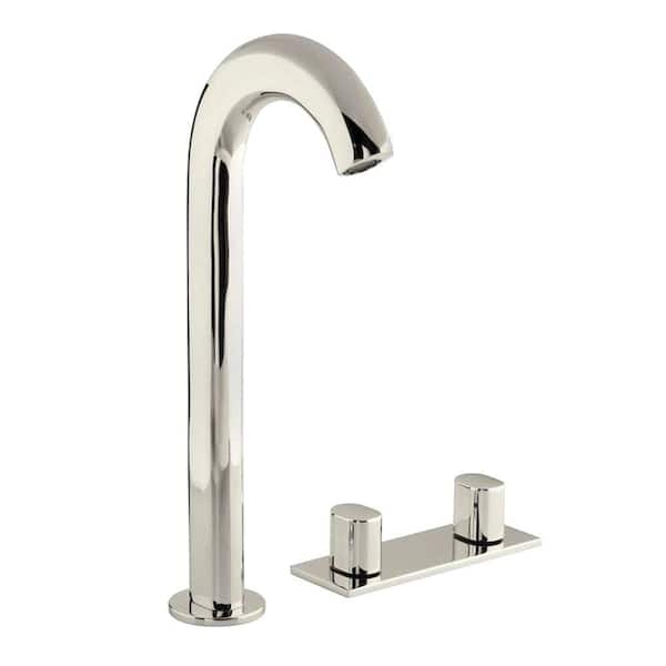 KOHLER Oblo 8 in. Widespread 2-Handle High-Arc Bathroom Faucet in Vibrant Polished Nickel-DISCONTINUED